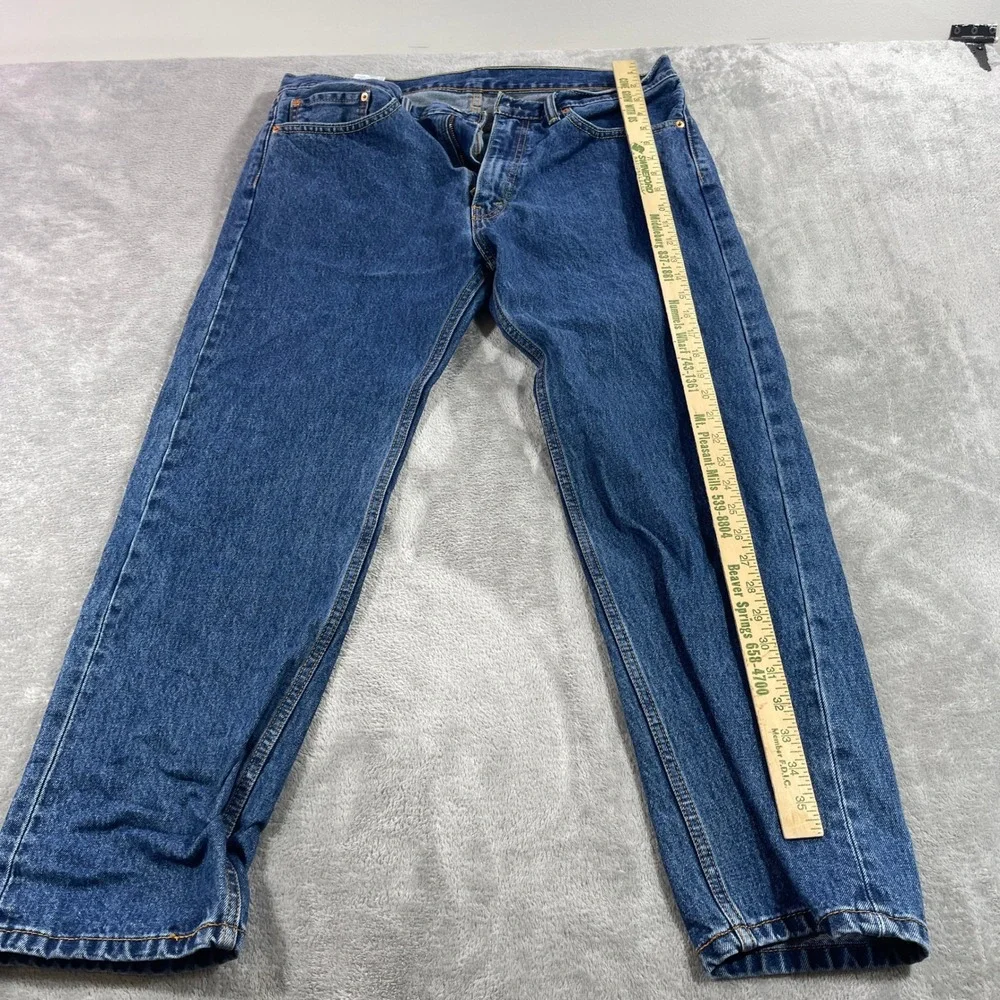 Levi's 505 Regular Fit Jeans Mens 36x29 Blue Medium Wash Straight Leg Denim